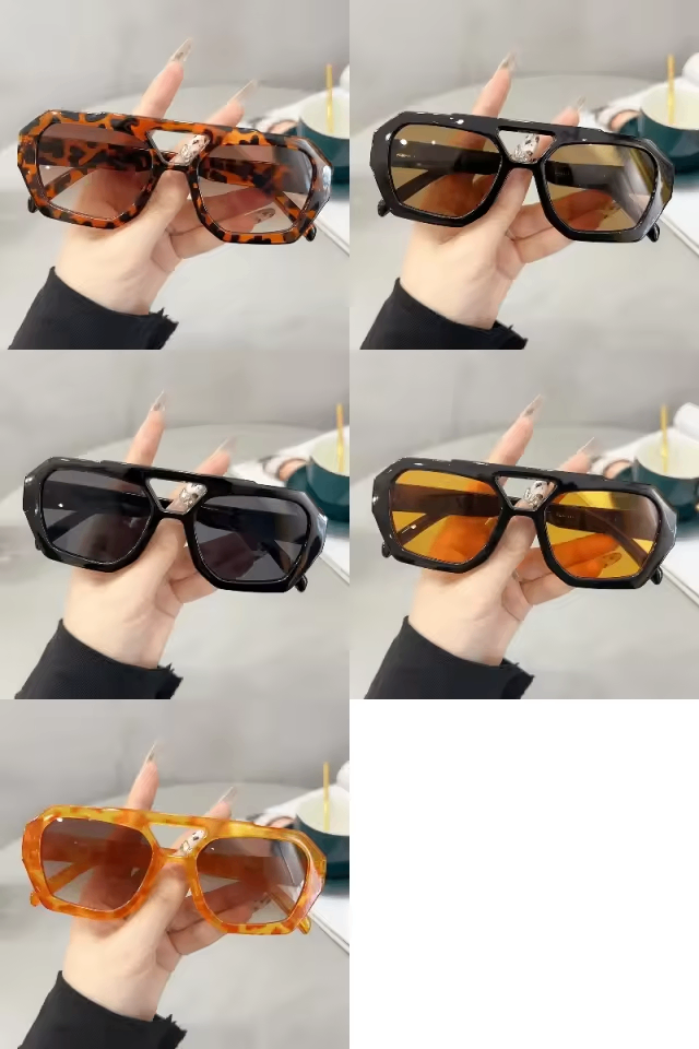 Lunettes de soleil à monture géométrique