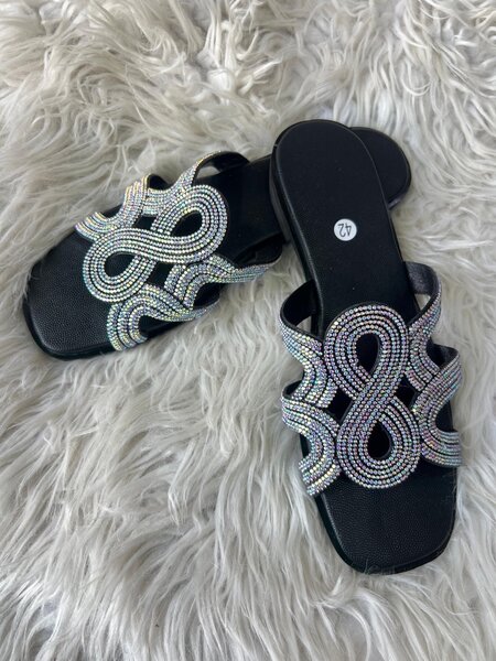 Sandales élégantes strass femme