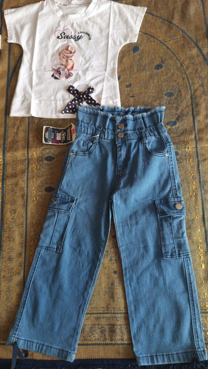 Pentalon cargo+haut pour fille