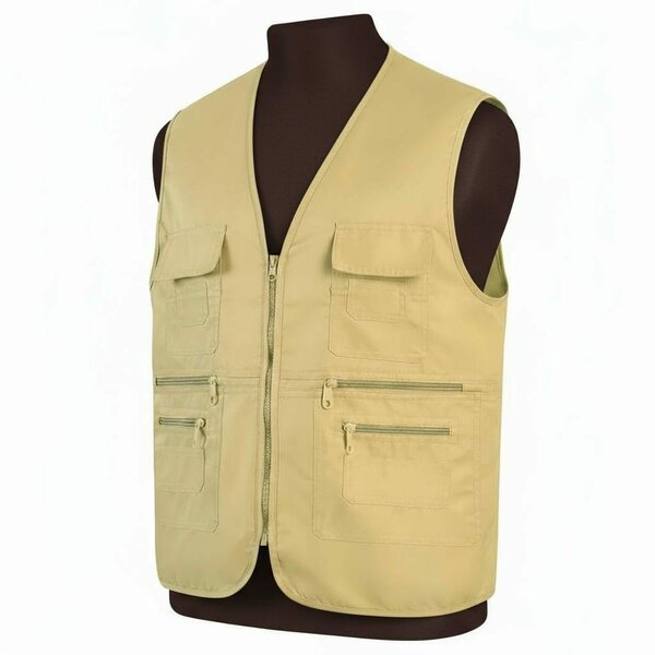 Gilet Multi-Poches Beige