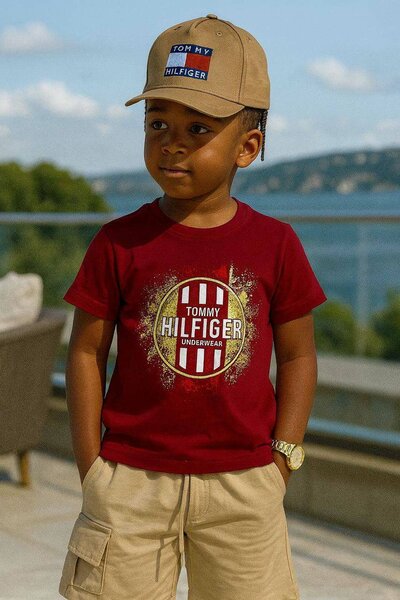 T-shirt rouge Tommy Hilfiger enfant