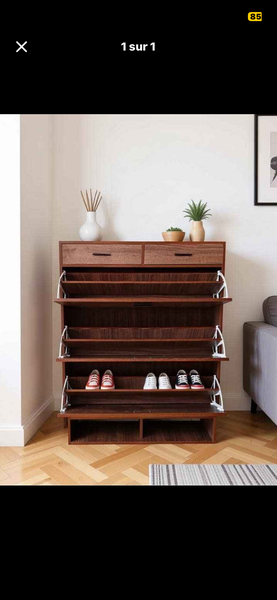 Étagère à chaussures en bois