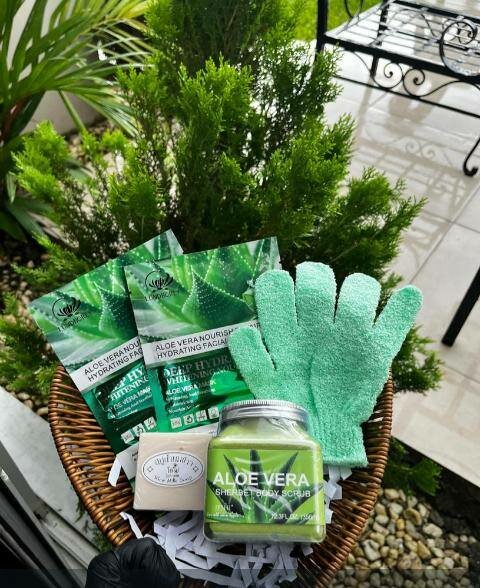Aloe Vera Spa Gift Basket