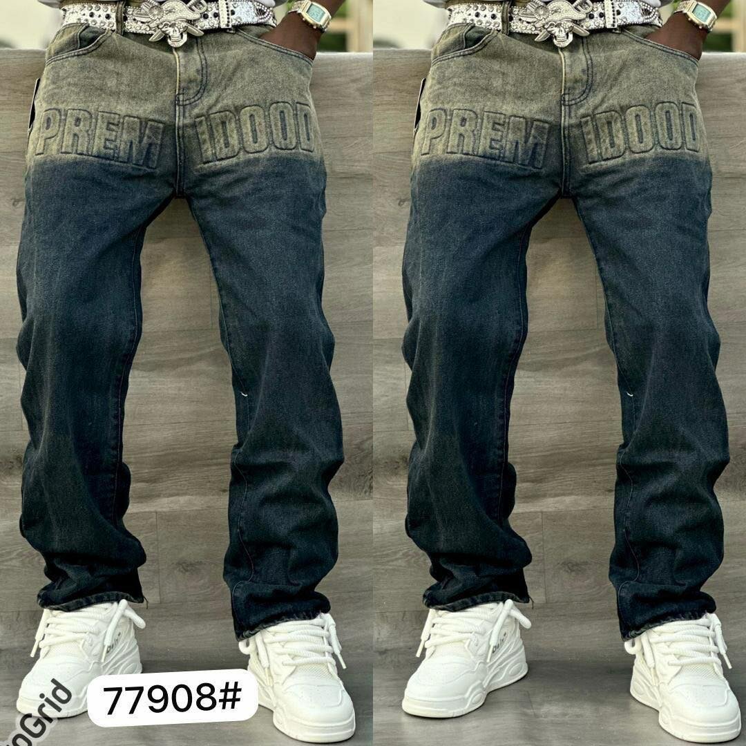 Jean délavé gros bas