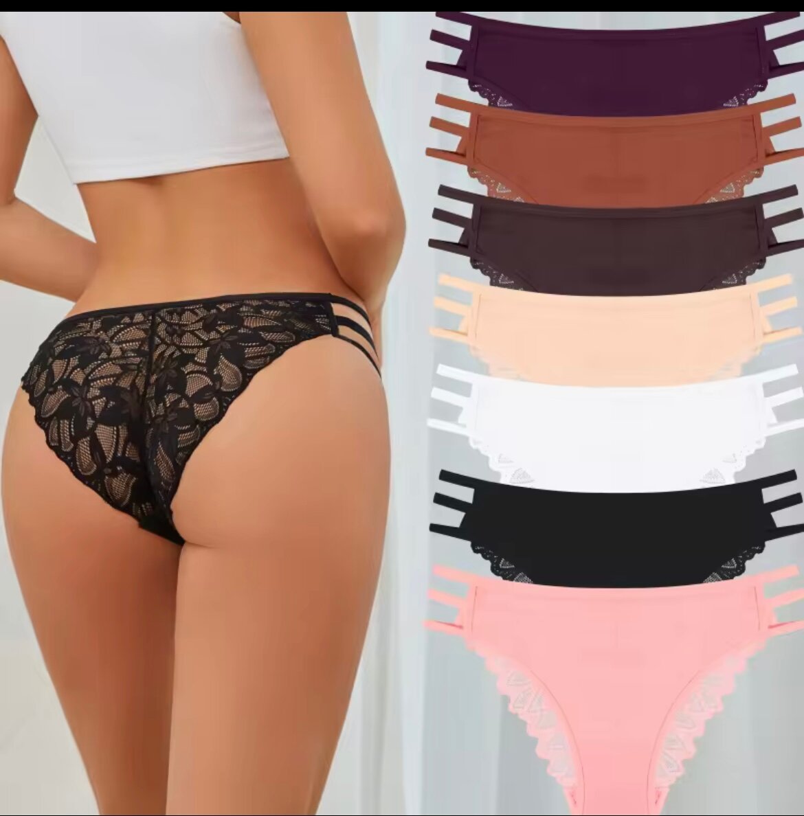 Lot de 4 Culottes en dentelle