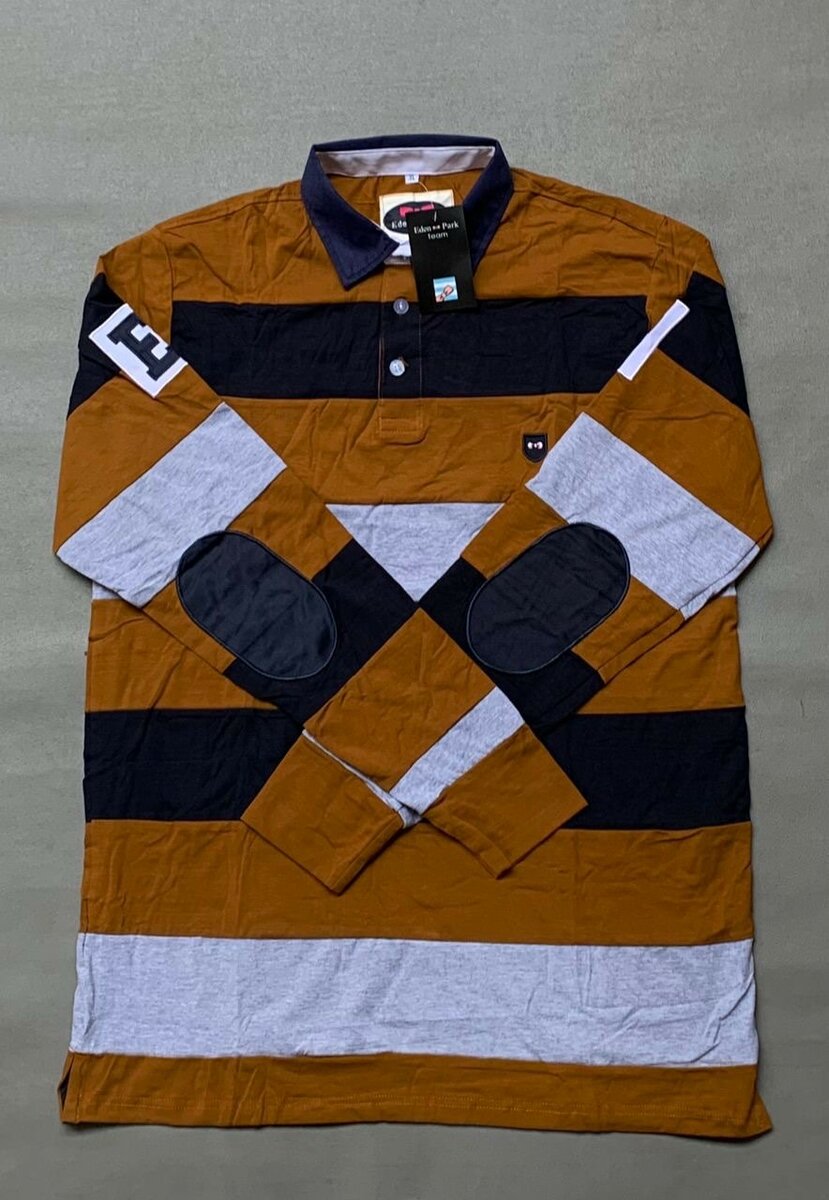 Polo rayé manches longues