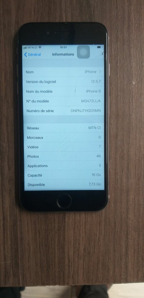 iPhone 6 16 Go Gris Sidéral