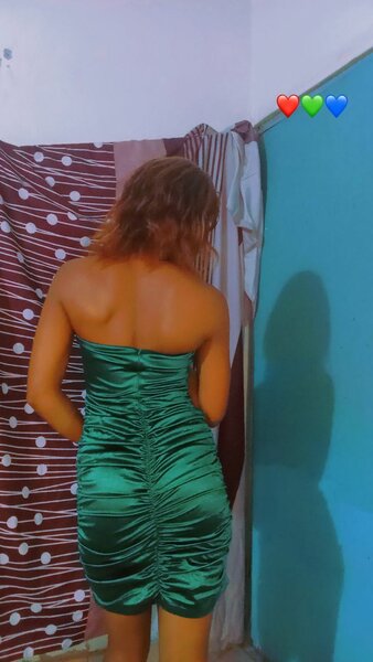 Robe bustier verte élégante