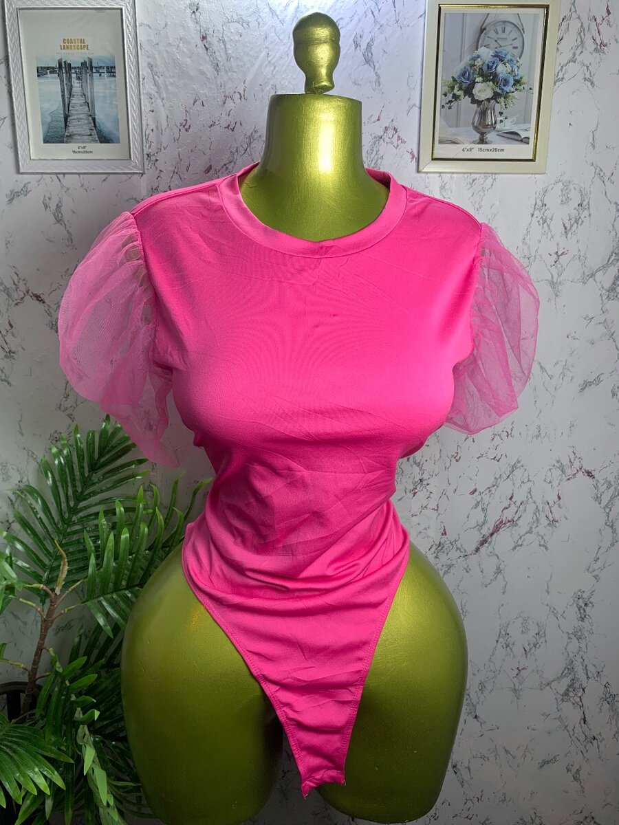 Body féminin à manches longues