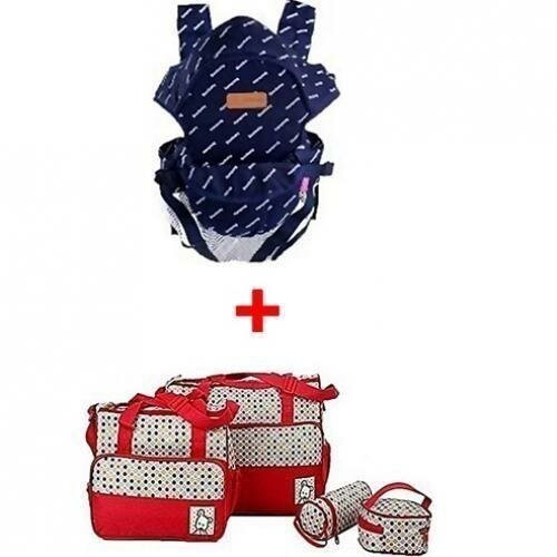 Sac à Langer Imprimé Pois (Rouge) + Kangourou (Bleu)