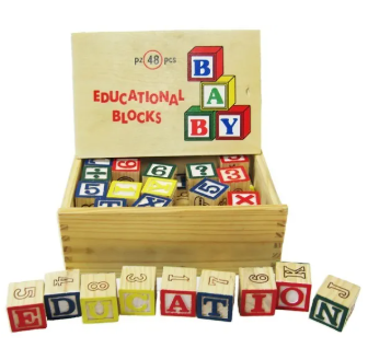 ABC Wood Blocks Educational toys for kids
