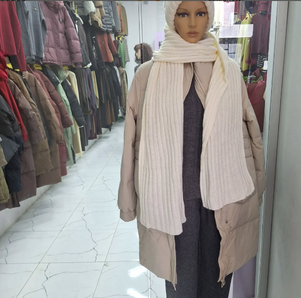 Трикотажные шапка+шарф