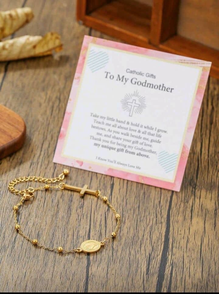 Bracelet croix doré