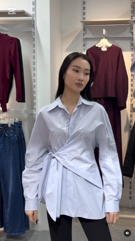 рубашка на завязках