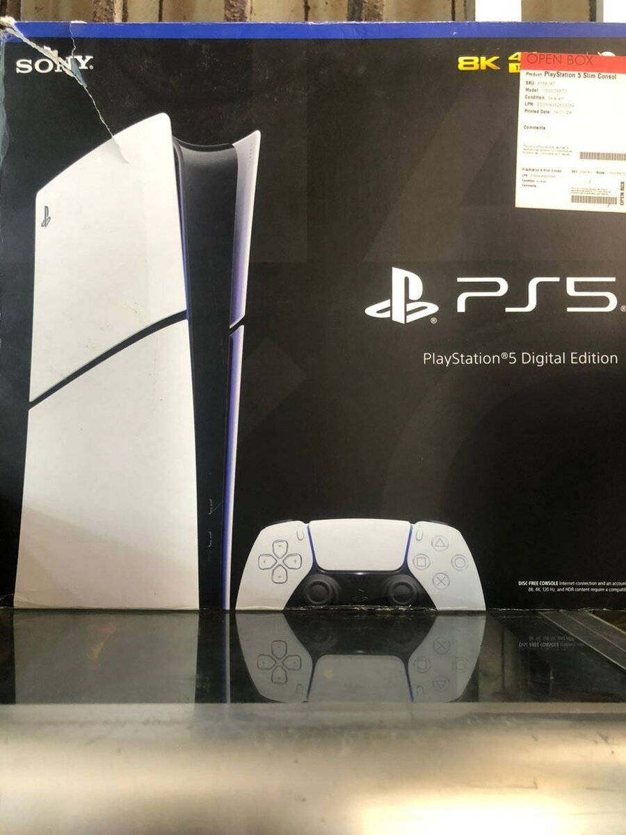 Playstation 5 console with controller and accessories