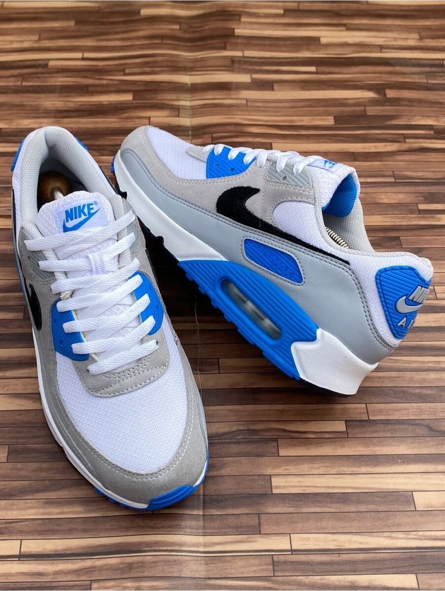 Baskets Air Max 90 Bleu Gris