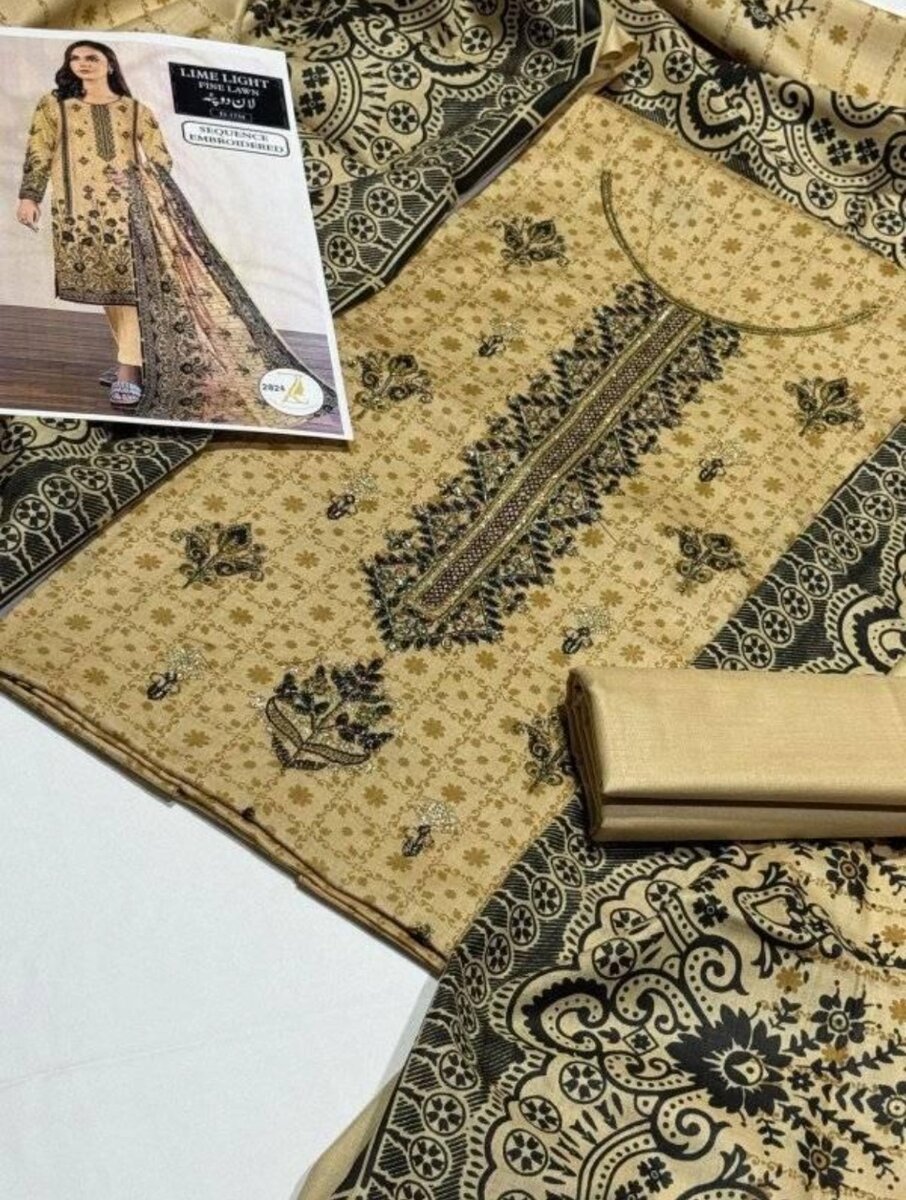 Unstitched embroidery khaadar collection