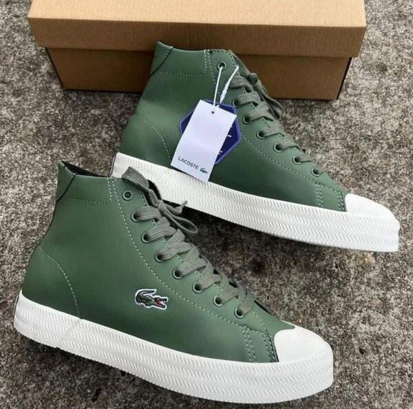 Baskets hautes vertes Lacoste