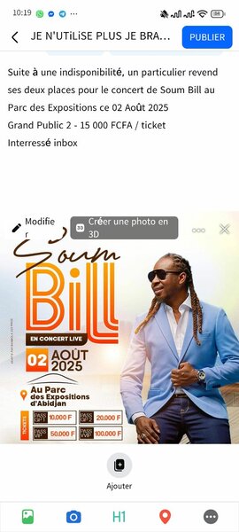 Billets Soum Bill Concert