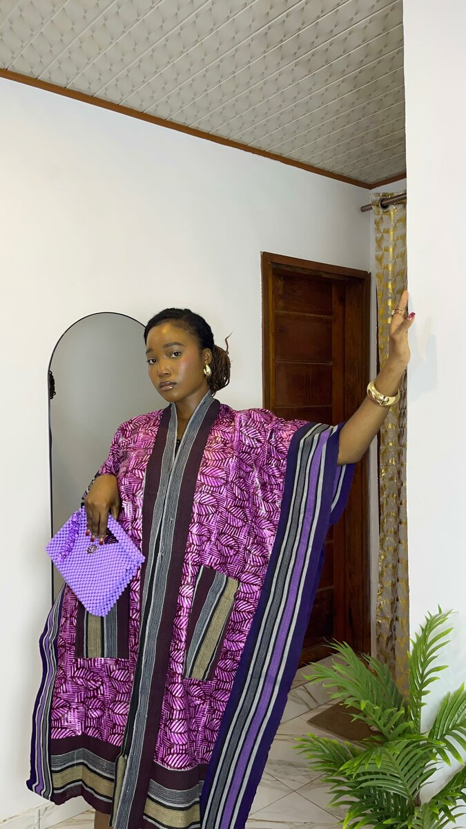 Boubou Kampala bande tissé