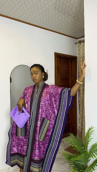 Boubou Kampala bande tissé