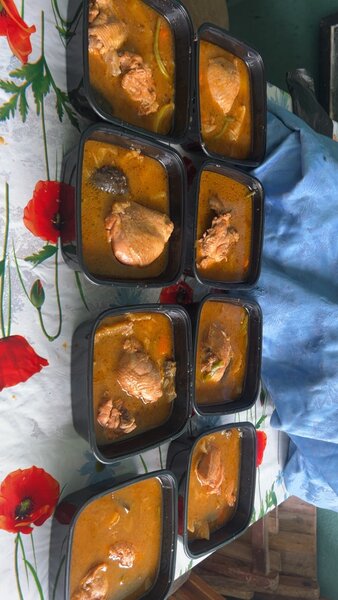 Sauce légumes au poulet +riz