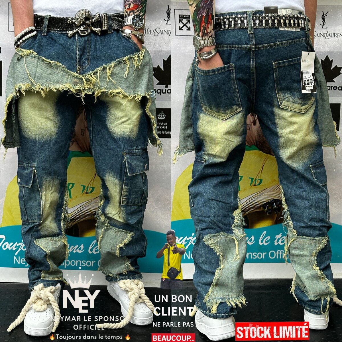 Jeans style déchiré tendance