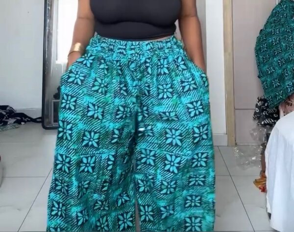 Pantalon ankara baggy simple mais élégant