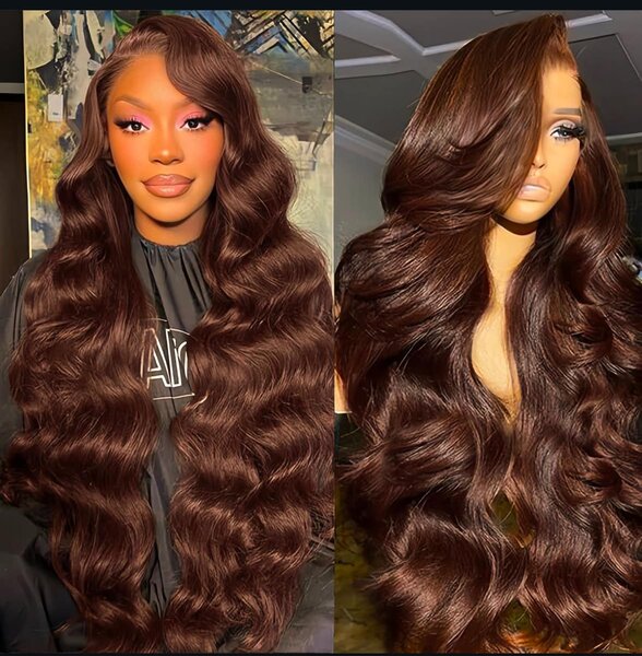  perruque bodywave  couleur ombré marron