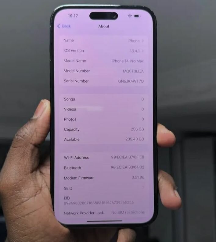 iPhone 14 Pro Max 256 Go