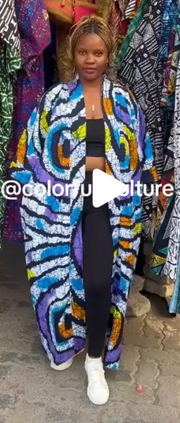 Women's kimono jacket with print