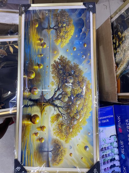 Tableau Encadré Abstrait Lumineux