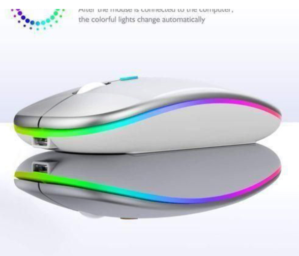Souris sans fil RGB silencieuse