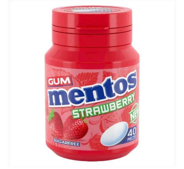 Mentos Gum Fraise sans Sucre