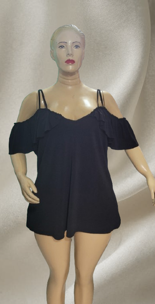 Top Femme Noir Épaule Nue