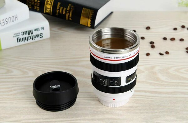 Mug isotherme objectif photo