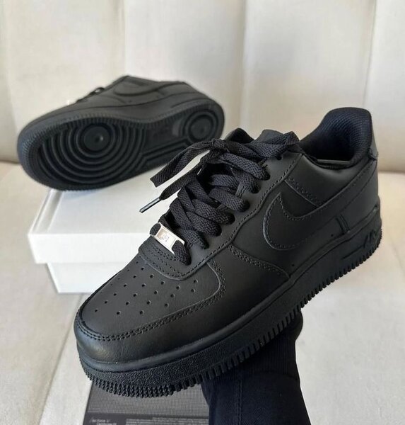 Baskets Noires en Cuir Homme