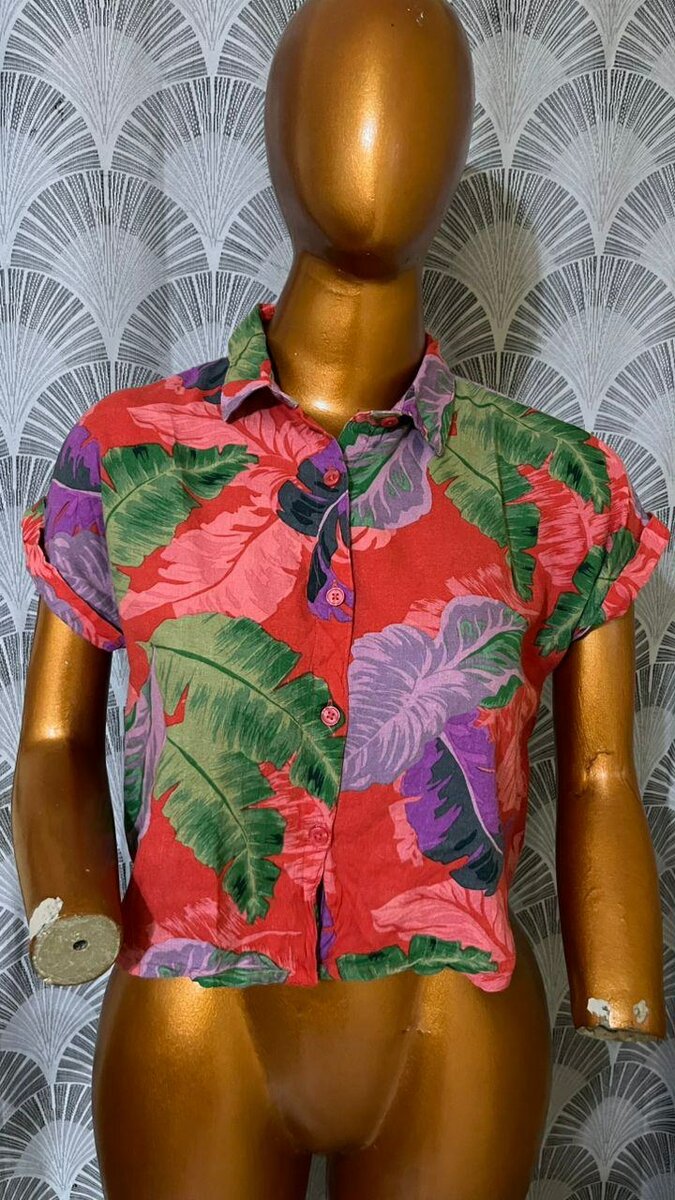 Chemise tropicale colorée femme