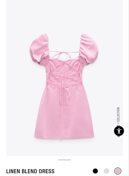 Robe en lin manches bouffantes