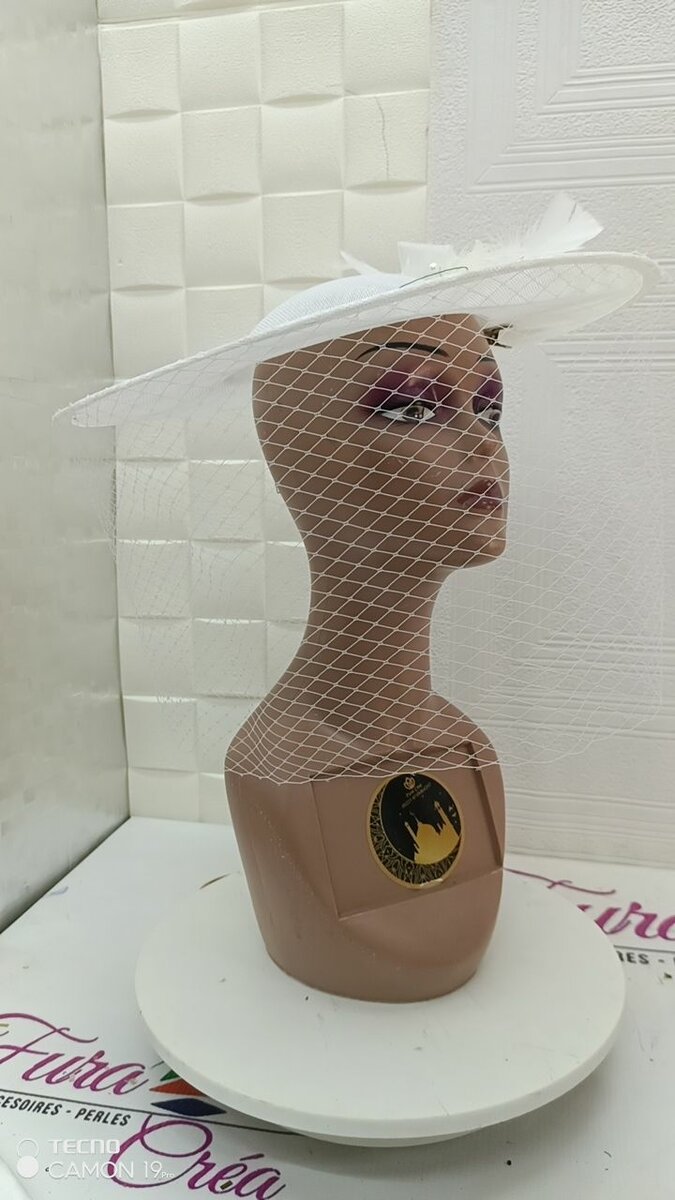 Bibine blanc élégant voile