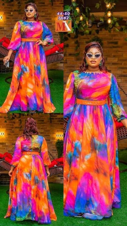 Robe rose orange violet