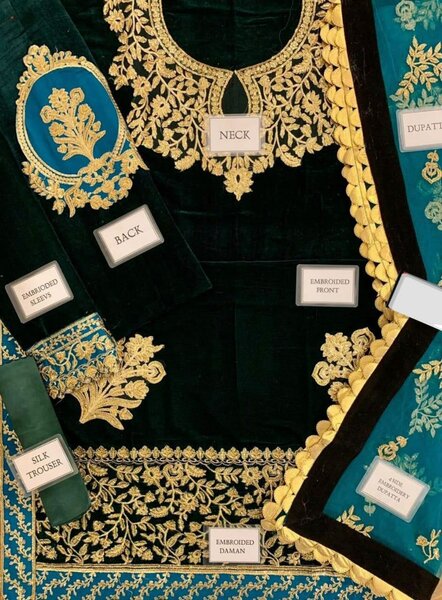 Valvet collection unstitch 3 pc