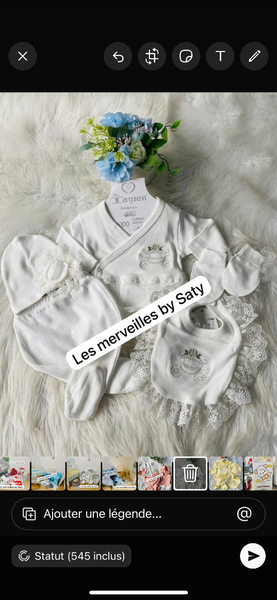 Ensemble Bébé Cérémonie Coton