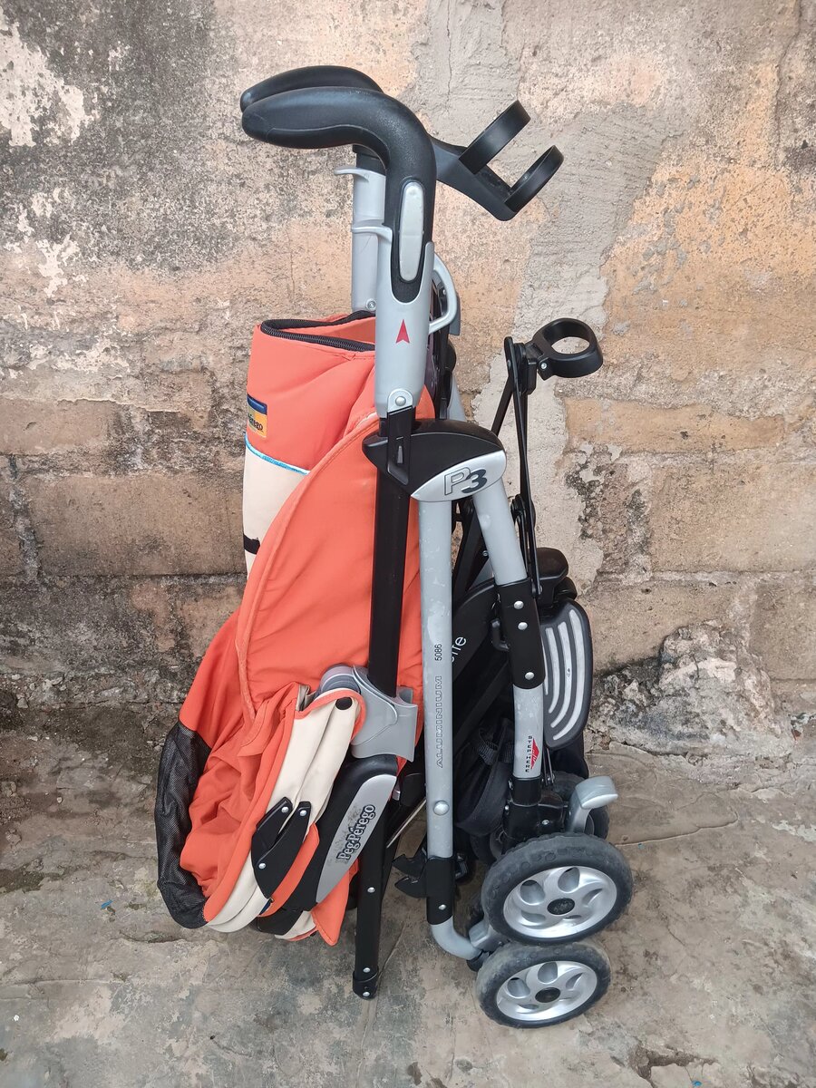 Poussette Pliante Orange