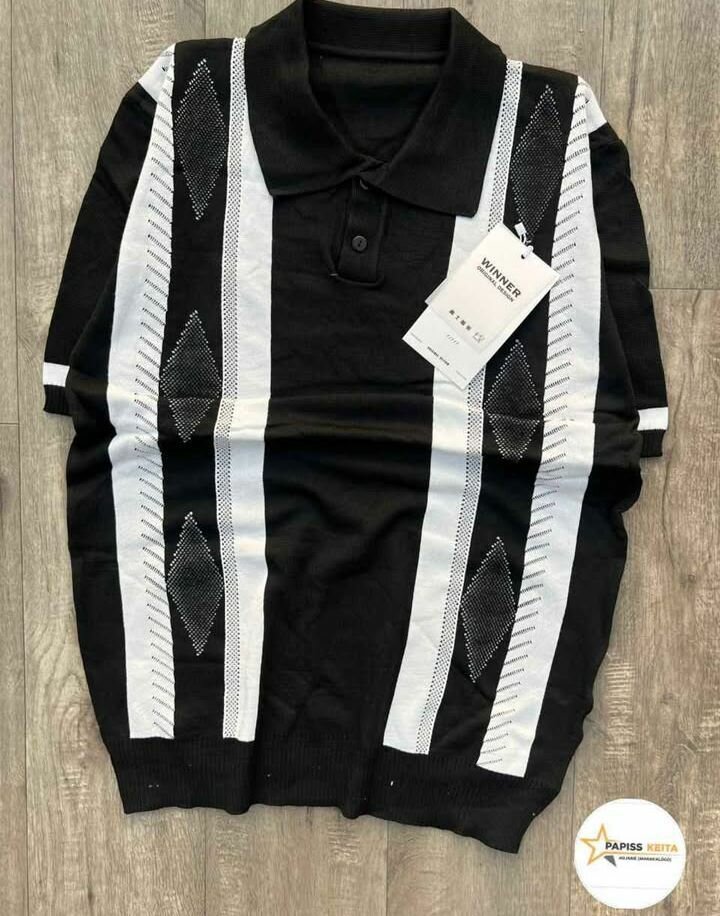 Polo Graphique Homme Élégant