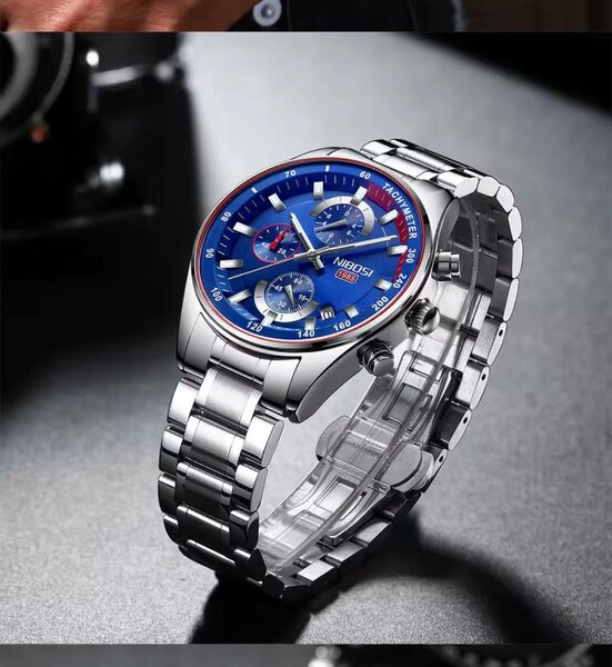 Montre Homme Sport Chrono Acier