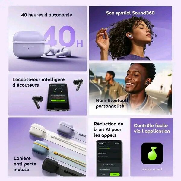 Écouteurs Oraimo SpaceBuds Lite