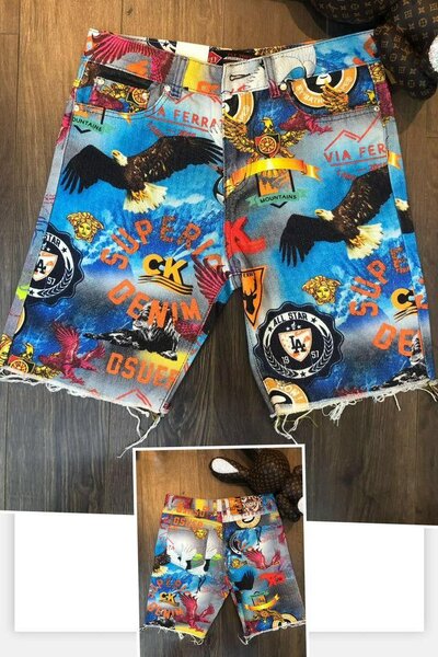 Shorts cargo camouflage artistiques