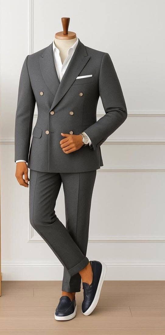 Costume élégant homme double-boutonnage
