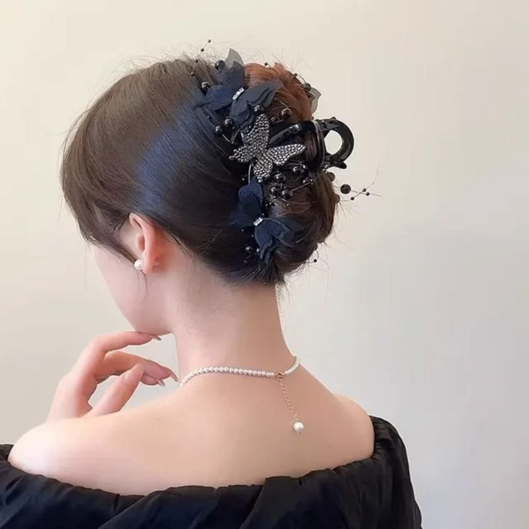 Pince à cheveux papillons élégante